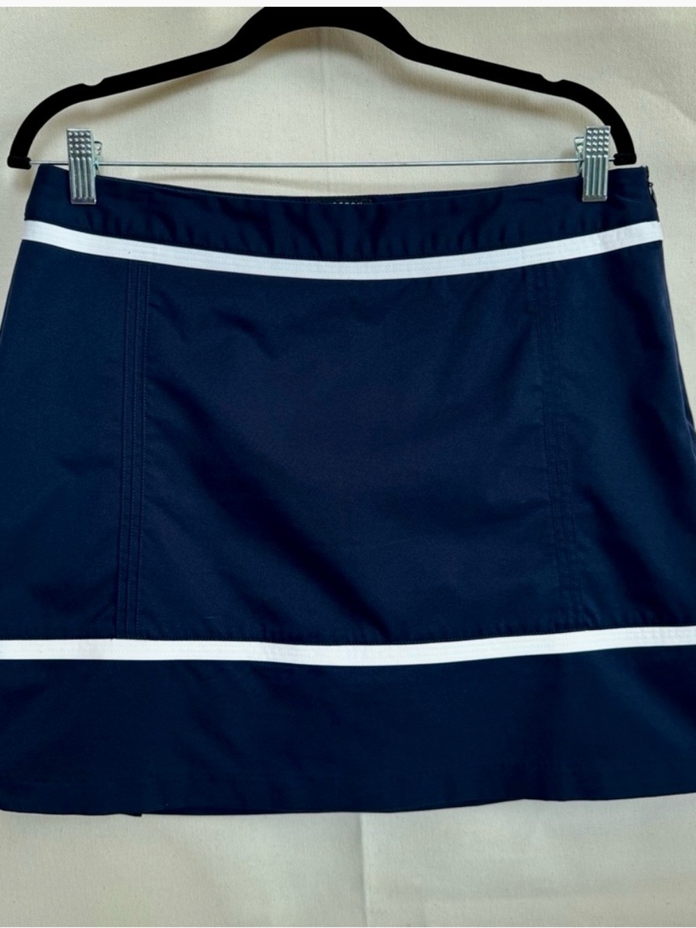 Adidas Navy Blue Tennis Skort with White Trim